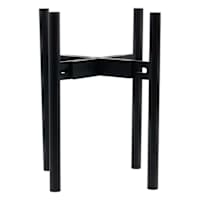 Adjustable Black Plant Stand, 16"