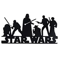 Star Wars Lineup Black Die Cut Metal Sign
