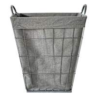 Rectangle Metal Wire Storage Basket, Grey