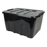 Black Storage Tote, 52l