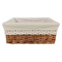 Doily Wicker Storage Basket, Medium