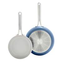 GreenPan Nova 2 piece Frypan Set PFAS-Free Ceramic Nonstick in Blue Nova