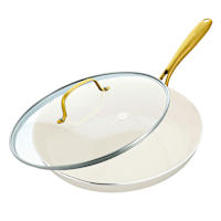 Greenpan Linen Frypan with Glass Lid, 12"