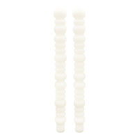 Found & Fable 2-Pack White Bubble Tapers Candles, 10"