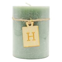 Green Unscented Pillar Candle, 3x4