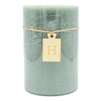 Green Unscented Pillar Candle, 4x6