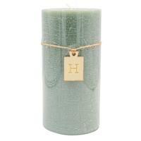 Green Unscented Pillar Candle, 4x8
