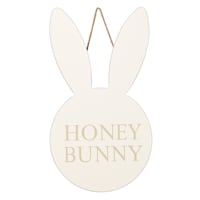 Honeybloom Wooden Honey Bunny Wall Sign, 18"
