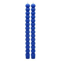2-Pack Blue Bubble Taper Candles, 10"