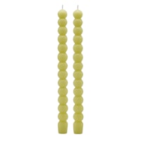 2-Pack Green Bubble Taper Candles, 10"