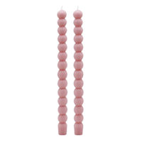 2-Pack Pink Bubble Taper Candles, 10"