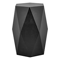Hexagon Wooden Accent Table, Black
