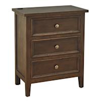 Jamie USB Wooden Accent Table, Walnut Finish