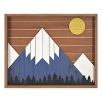 Lake & Lodge Framed Mountain Wall Art, 20x16