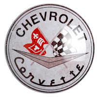 Corvette Metal Sign Wall Decor, 15"