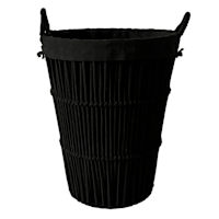 Crosby St. Black Poly Rope Round Laundry Hamper
