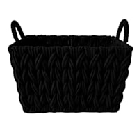 Crosby St. Chunky Rectangle Fabric Storage Basket with Handle, Large