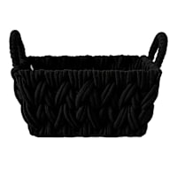 Crosby St. Chunky Rectangle Fabric Storage Basket with Handle, Small