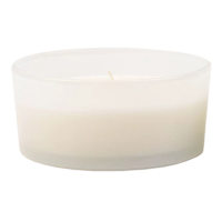 White Sprayed Glass Citronella Candle, 20oz