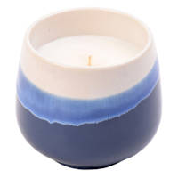 Blue Reactive Glaze Ceramic Citronella Candle, 13oz