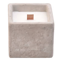 Natural Cement Square Citronella Candle, 12oz