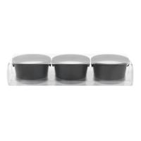 3-Pack Black Bucket Citronella Candles, 3.5oz