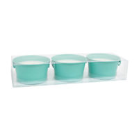 3-Pack Pool Blue Bucket Citronella Candles, 3.5oz