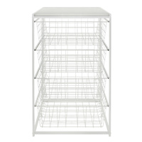 4-Drawer Metal Organizer, White