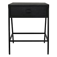 Harmon Wood & Metal Accent Table, Black