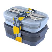 Ello Blueberry Plastic Lunch Stack