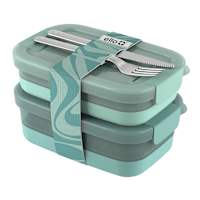 Ello Mint Plastic Lunch Stack