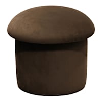 Mushroom Storage Ottoman, Brown