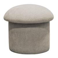 Mushroom Storage Ottoman, Taupe