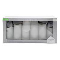 7-Pack Ivory All Weather LED Pillar Candles, 3x4/3x5/3x6/3x8