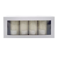 4Pk Ivory Pillars 3x6 Candle