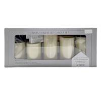 5Pk Ivory Pillars 3x4-5-6 Candle