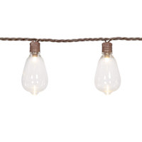 100-Count LED Edison String Lights with Brown Wire