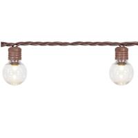 30-Count LED G40 Globe String Lights with Brown Wire