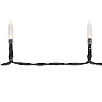 100-Count Solar LED Euro String Lights with Black Wire
