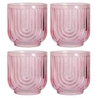 Apollo Set of 4 Blush Arch Double Old Fashioned Glasses, 11oz