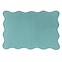 Oh Joy! Blue Scalloped Edge Placemat, 13x19
