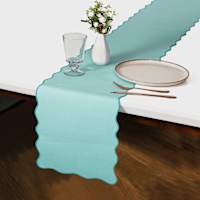 Oh Joy! Blue Scalloped Edge Runner, 72"