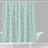 Blue Sailboats Shower Curtain, 72"