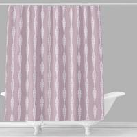 Lavendar Fern Striped Shower Curtain, 72"