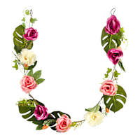 Pink Rose & Peony Garland, 72"