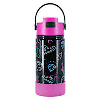 Hydraflow Neon Pink Hybrid Kids Insulated Bottle, 14oz