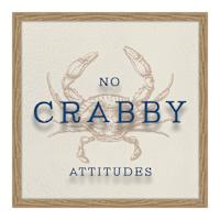 Honeybloom Glass Framed Crabby Framed Print Wall Art, 16"