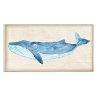 Honeybloom Framed Whale Canvas Wall Art, 16x30