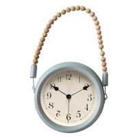 Honeybloom Blue Metal Wall Clock, 9x14