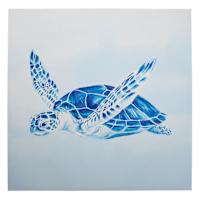 Honeybloom Sea Turtle Canvas Wall Art, 18"